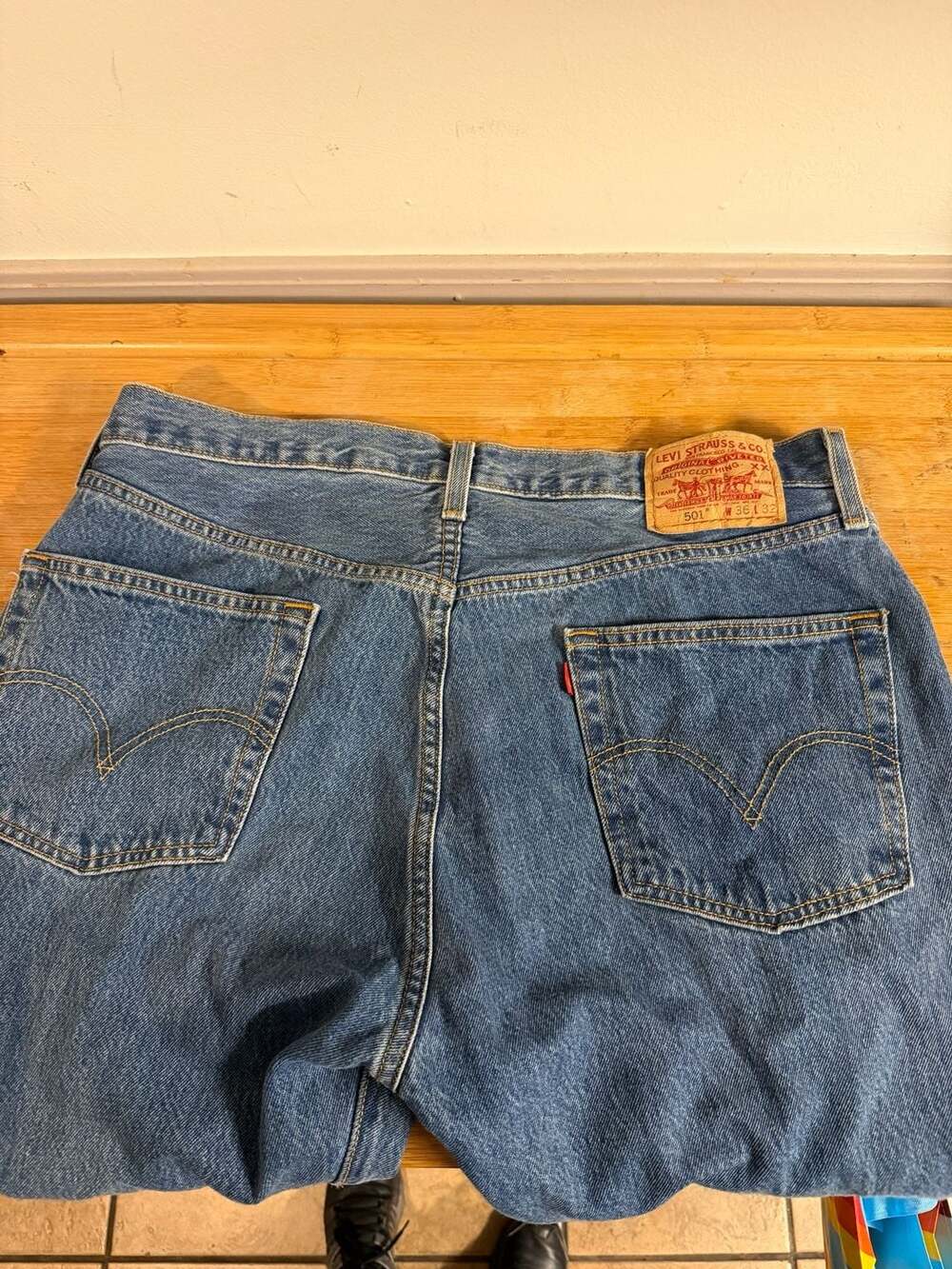 Vintage Levi's 501 Original Fit Straight Leg Jeans W36 L32 Blue Wash